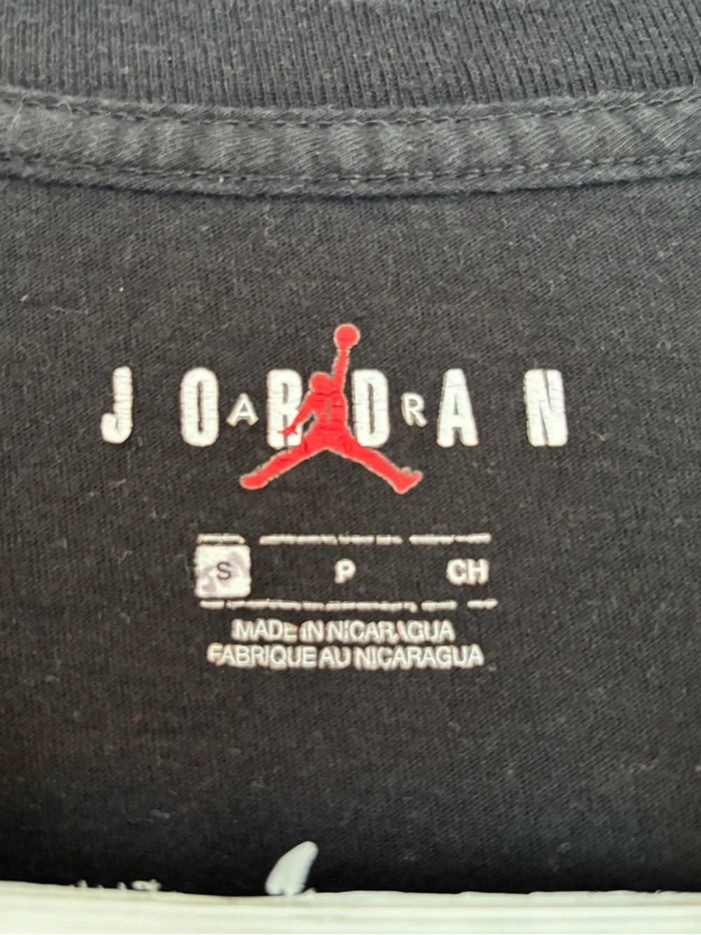 Jordan Men's Black Tee with Multicolor Gradient Jumpman Size Small